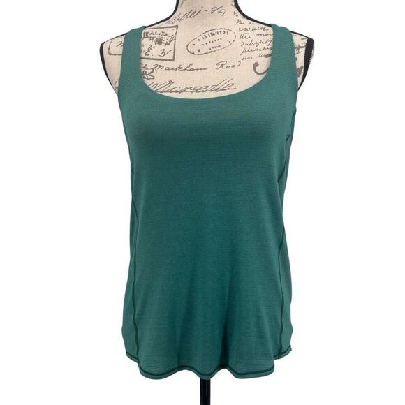 Lululemon Wild Tank Heathered‎ Forage Teal / Dramatic Static White Black Size 6 - Picture 4 of 10